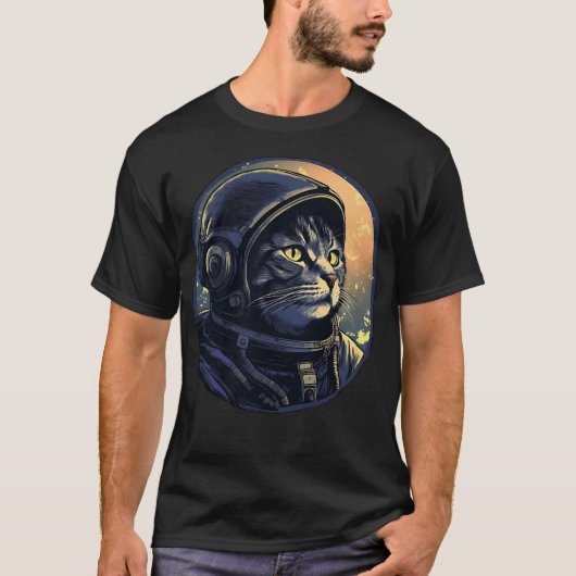 猫宇宙飛行士 Tシャツ (正面)