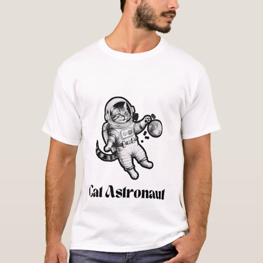 猫宇宙飛行士 Tシャツ (正面)