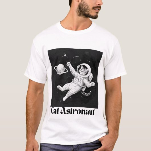 猫宇宙飛行士 Tシャツ (正面)