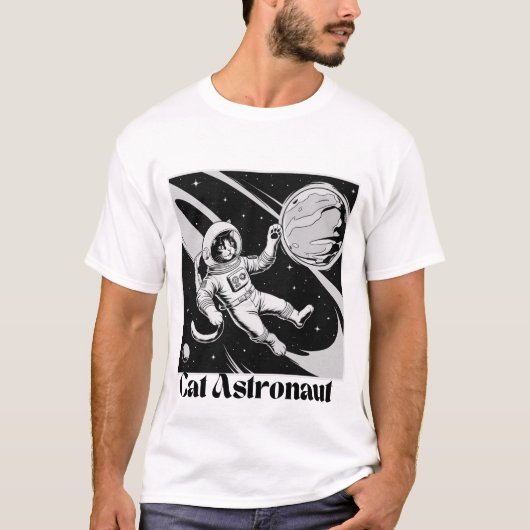 猫宇宙飛行士 Tシャツ (正面)