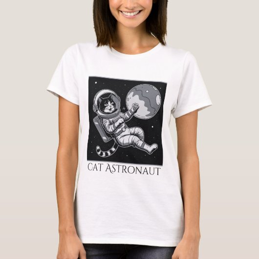 猫宇宙飛行士 Tシャツ (正面)
