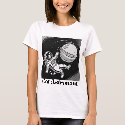 猫宇宙飛行士 Tシャツ (正面)