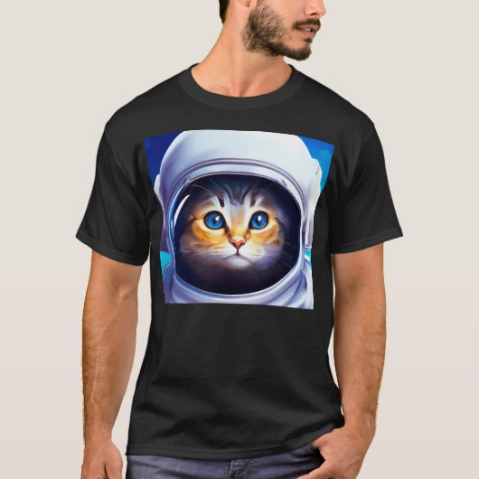 猫宇宙飛行士 Tシャツ (正面)