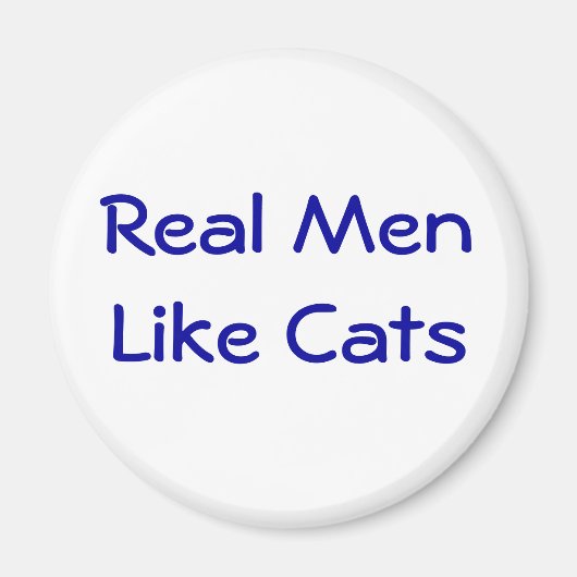 猫実在好きの男 マグネット (正面)