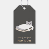 猫家具デザインの可愛い猫ギフトタグ ギフトタグ (裏面)