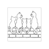 猫家族の愛 ラバースタンプ (インプリント)