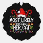 猫家飾のマッチが最も高い オーナメントカード (正面)