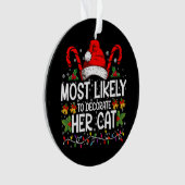 猫家飾のマッチが最も高い オーナメント (正面)