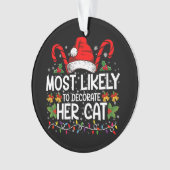 猫家飾のマッチが最も高い オーナメント (正面)