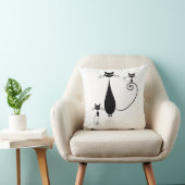 猫家黒猫の様式化 クッション (椅子)