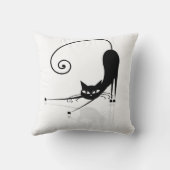 猫家黒猫の様式化 クッション (裏面)