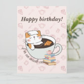 猫専用スパ誕生日カード (スタンド正面)