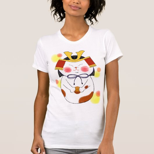 猫将軍　Shogun the cat　Japanese　Traditional　Vintage Tシャツ (正面)