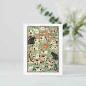 猫尽両めん合,芳藤江戸時代の猫,吉藤,浮世絵 ポストカード (スタンド正面)