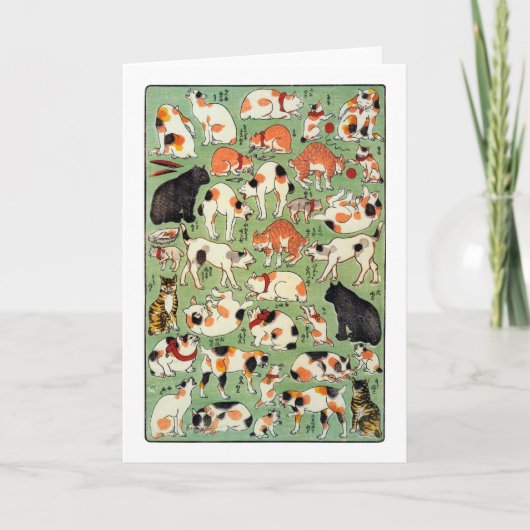 猫尽両めん合, 芳藤 Cats of The Edo era, Yoshifuji, Ukiyo-e カード (正面)