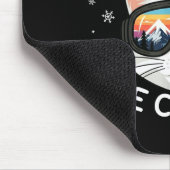 猫山が呼んでいる 面白い 猫 スキー レトロ 日没 マウスパッド (コーナー)