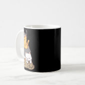猫山可愛いおもしろい猫好きギフトT Shi コーヒーマグカップ (正面左)