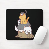 猫山可愛いおもしろい猫好きギフトT Shi マウスパッド (マウス)
