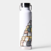 猫山可愛おもしろいい猫好き ウォーターボトル (正面)