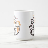 猫山可愛おもしろいい猫好き コーヒーマグカップ (中央)