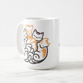 猫山可愛おもしろいい猫好き コーヒーマグカップ (正面左)