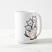 猫山可愛おもしろいい猫好き コーヒーマグカップ (正面右)