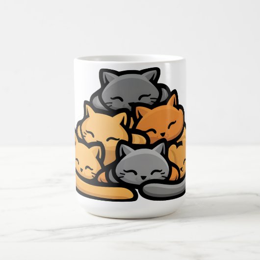 猫山可愛おもしろいい猫好き コーヒーマグカップ (中央)