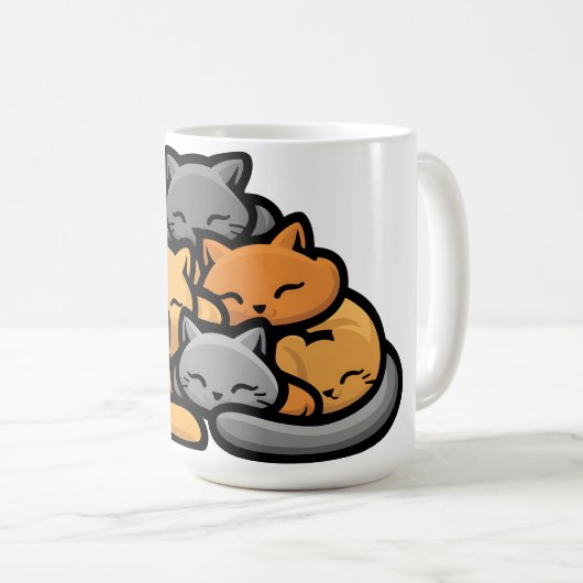 猫山可愛おもしろいい猫好き コーヒーマグカップ (正面右)