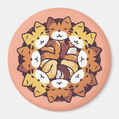 猫山可愛おもしろいい猫好き マグネット (正面)