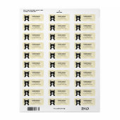 猫差出人住所ラベル ラベル (フルシート)