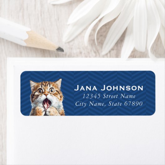 猫差出人住所ラベル ラベル (インサイチュ)