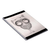 猫帽子-ノートのフクロウ ノートブック (右側)