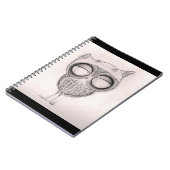 猫帽子-ノートのフクロウ ノートブック (左側)