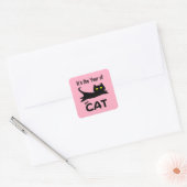 猫年のスクエアステッカー スクエアシール (封筒)