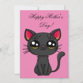 猫幸せな母の日 招待状 (正面)