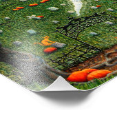 猫幽霊九人墓地不気味フォーク フォトプリント            (角)