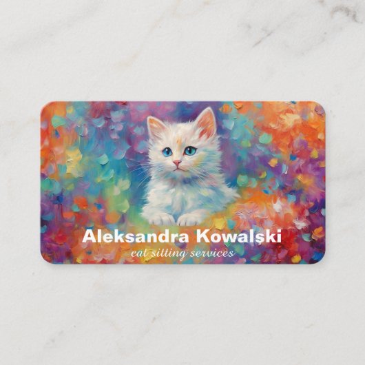 猫座りサービス 名刺 (正面)