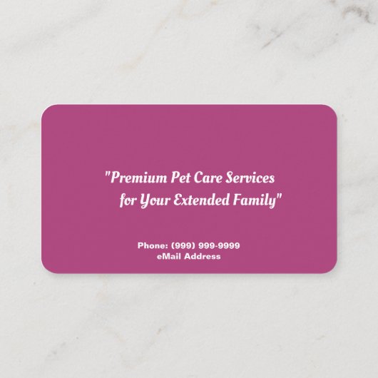 猫座りサービス 名刺 (裏面)