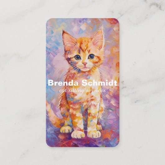 猫座りサービス 名刺 (正面)