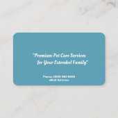 猫座りサービス 名刺 (裏面)