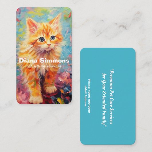 猫座りサービス 名刺 (正面/裏面)