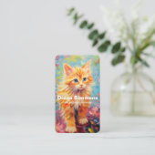 猫座りサービス 名刺 (スタンド正面)