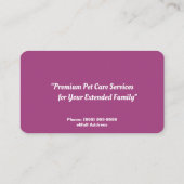 猫座りサービス 名刺 (裏面)