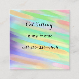 猫座り名刺 スクエア名刺