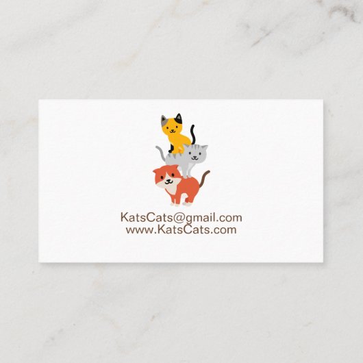 猫座り猫 名刺 (裏面)