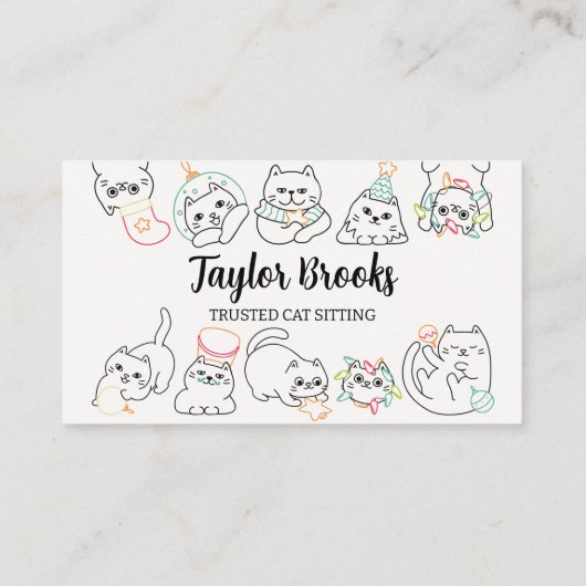 猫座り猫 名刺 (裏面)