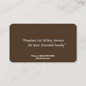 猫座り/猫気に名刺 名刺 (裏面)