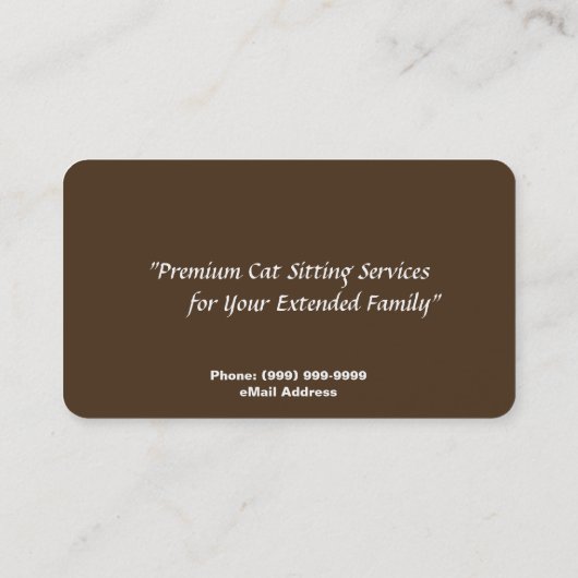 猫座り/猫気に名刺 名刺 (裏面)