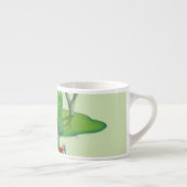 猫庭師と緑の動物の茂み エスプレッソカップ (右)