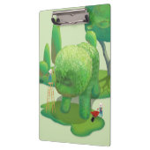 猫庭師と緑の動物の茂み クリップボード (左)